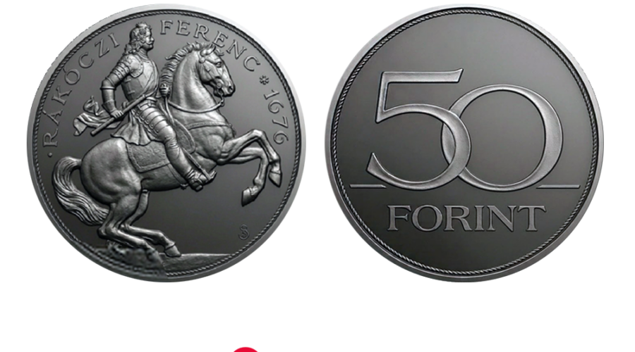 Új Rákóczi-emlékérme: 50 forintos forgalmi változat